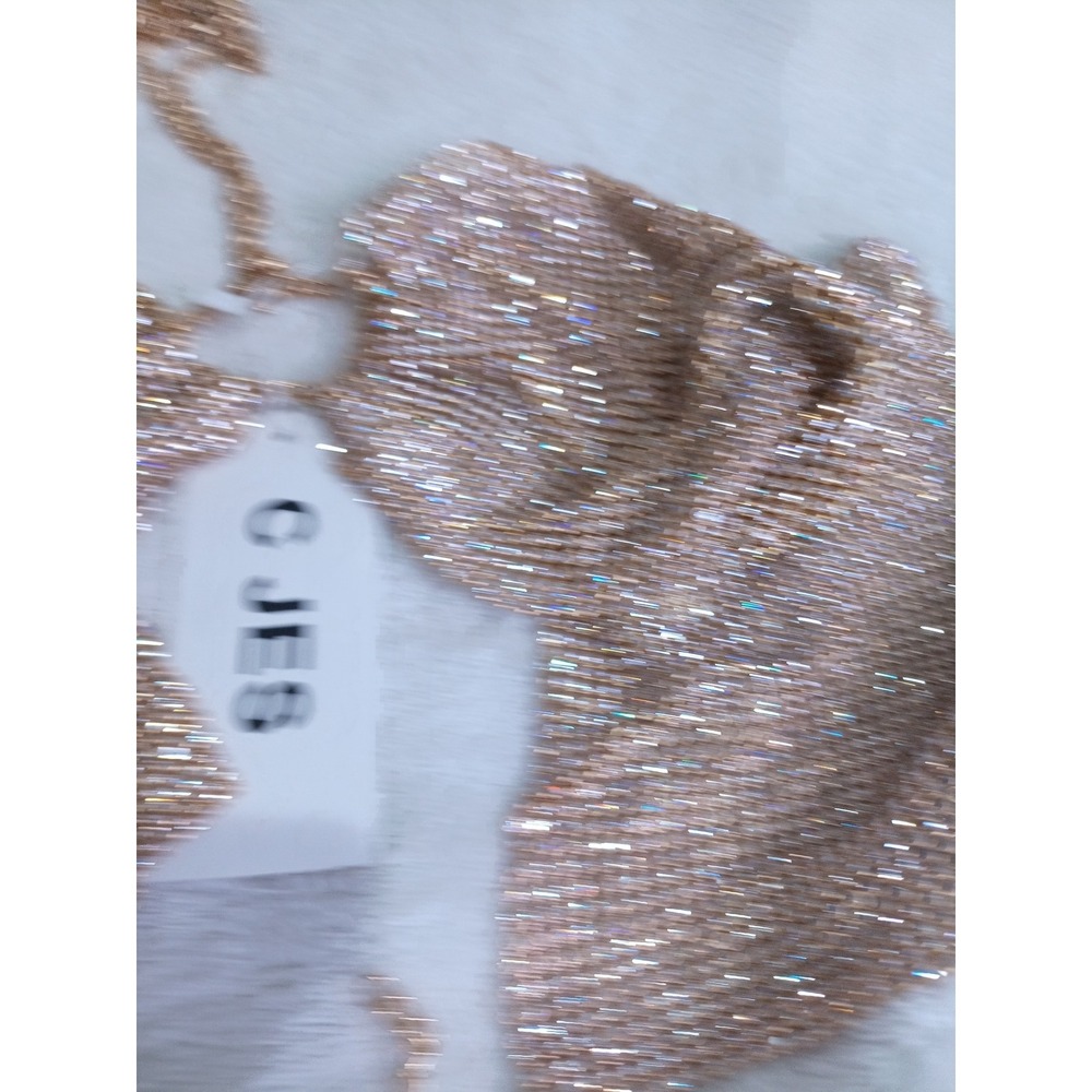 CJES Gold Rhinestone Mesh Halter Bra Top Crystal Festival Rave Party Top (147) - Picture 8 of 9